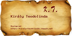 Király Teodolinda névjegykártya